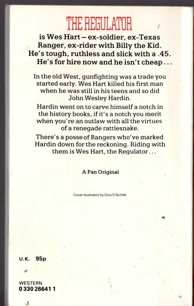 John B. Harvey  HART 8: JOHN WESLEY HARDIN magnified rear book cover image