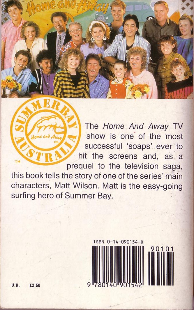 Anthony Ellis  HOME AND AWAY: The Matt Wilson Story magnified rear book cover image