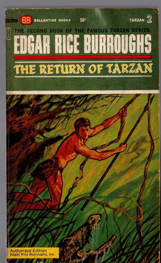 Edgar Rice Burroughs  THE RETURN OF TARZAN front book cover image