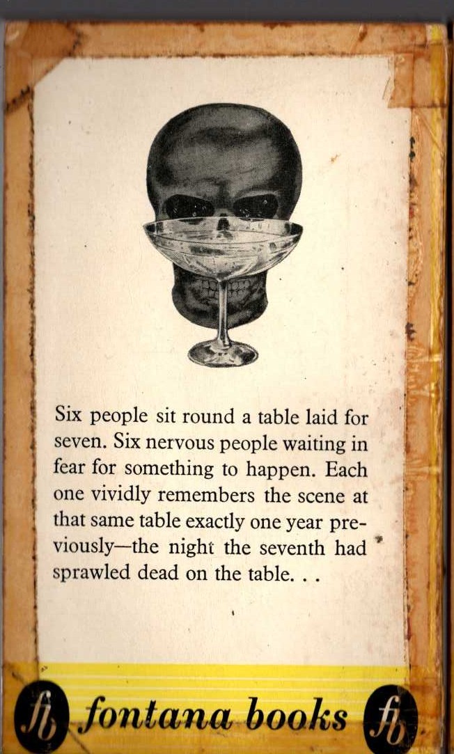 Agatha Christie  SPARKLING CYANIDE magnified rear book cover image