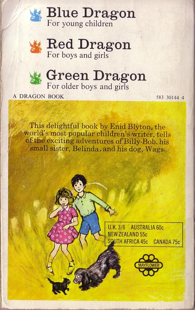 Enid Blyton  BILLY BOB TALES magnified rear book cover image