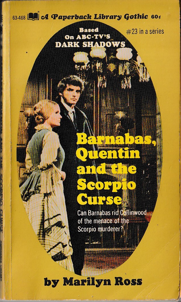 Marilyn Ross  BARNABAS, QUENTIN AND THE SCORPIO CURSE front book cover image