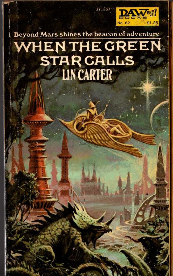 Lin Carter  WHEN THE GREEN STAR CALLS front book cover image