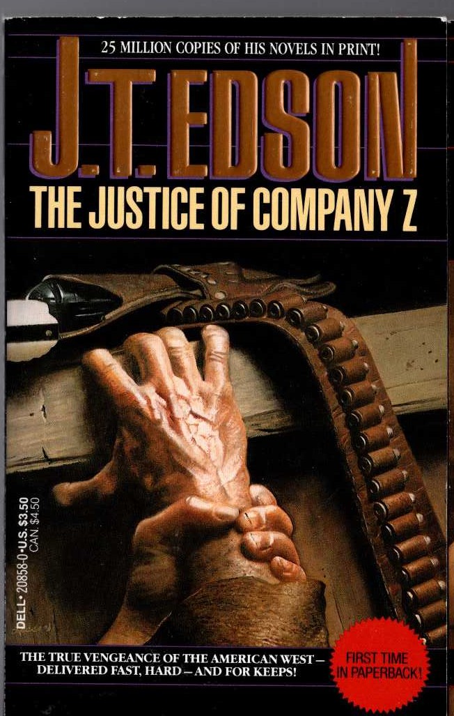 J.T. Edson  THE JUSTICE OF COMPANY 'Z' front book cover image