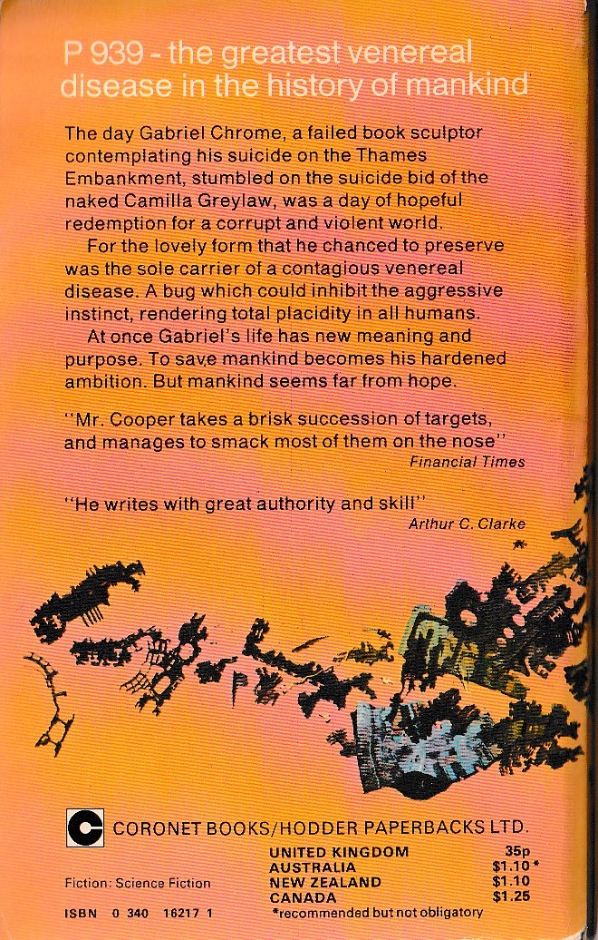 Edmund Cooper  KRONK magnified rear book cover image