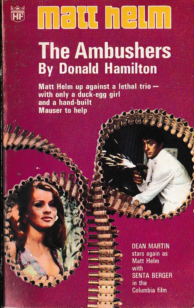 Donald Hamilton  THE AMBUSHERS (Film tie-in: Dean Martin) front book cover image