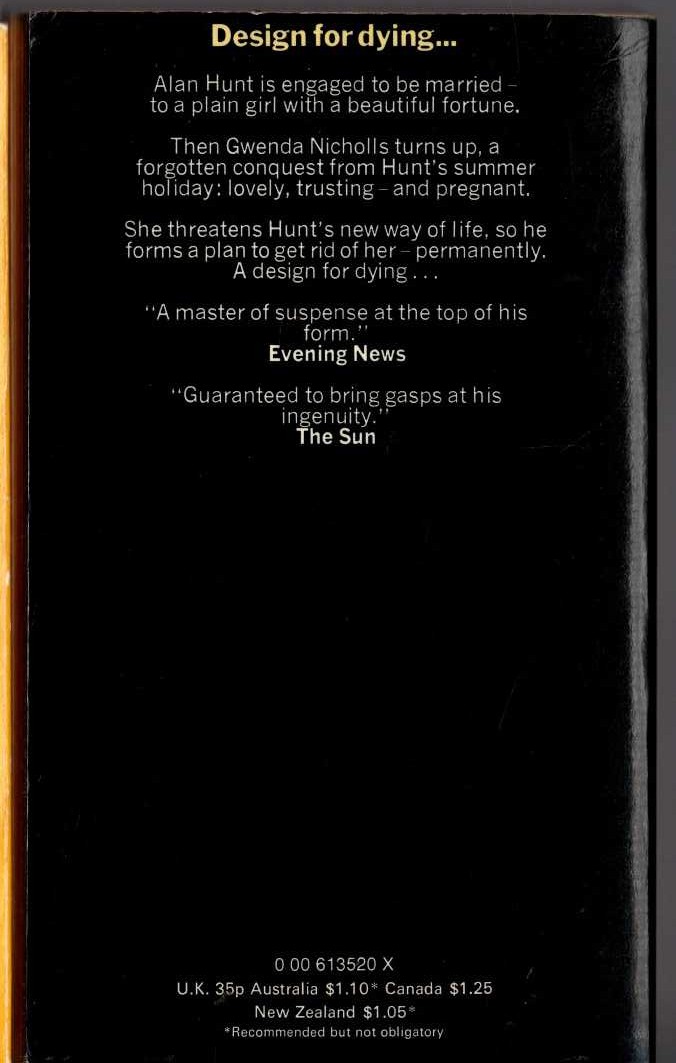 Andrew Garve  MURDERER'S FEN magnified rear book cover image