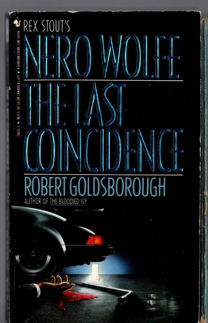 Rex Stout  THE LAST CONICIDENCE (Nero Wolfe) front book cover image