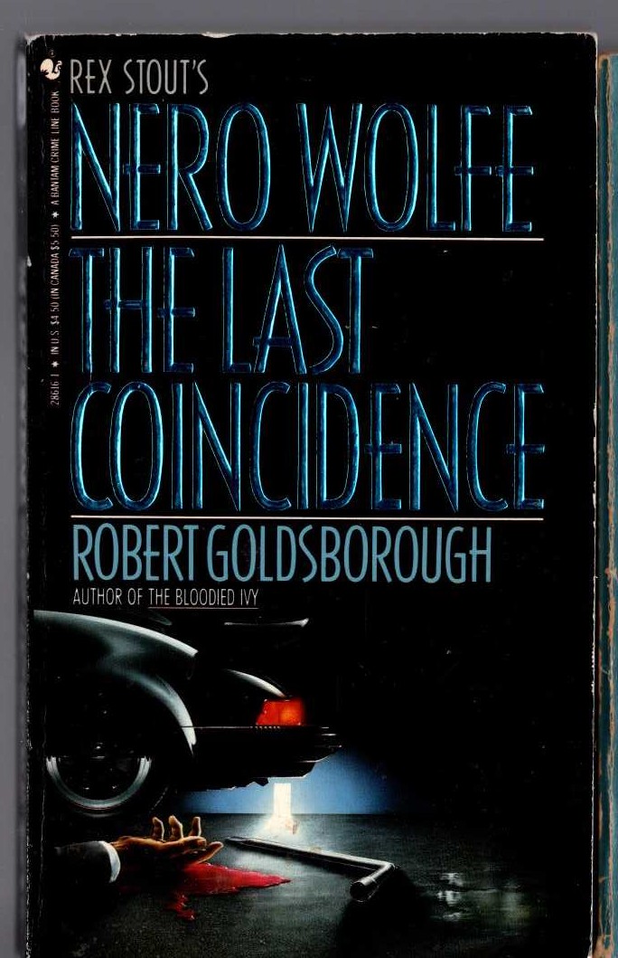 Rex Stout  THE LAST COINCIDENCE (Nero Wolfe) front book cover image