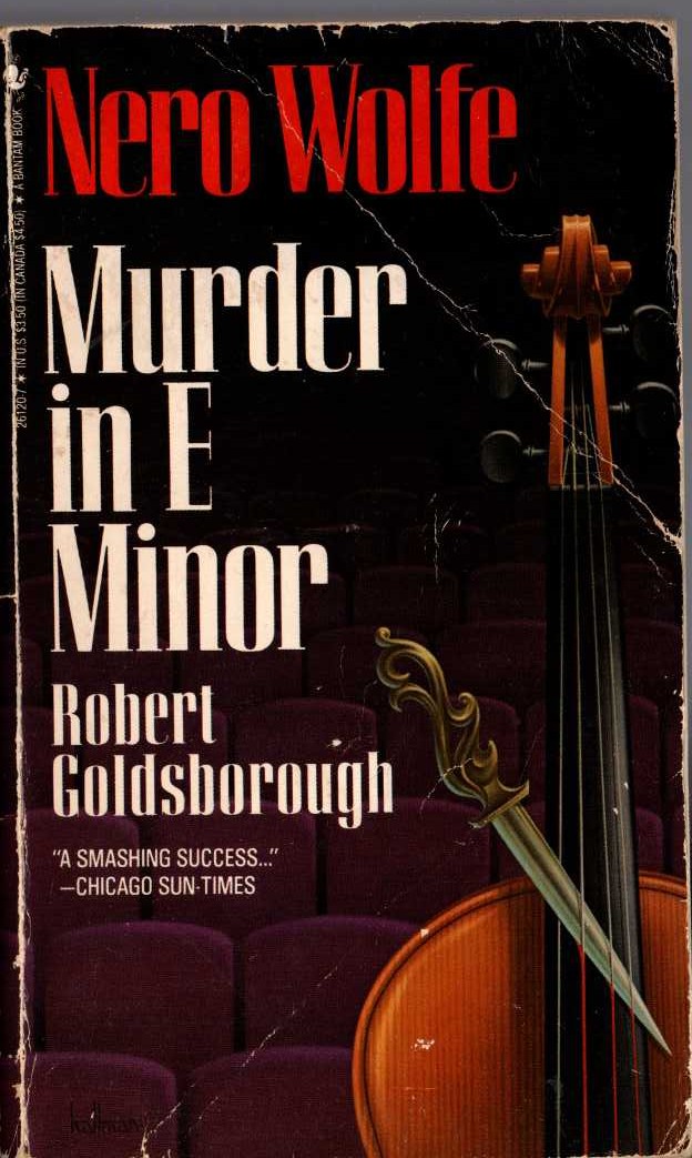 Rex Stout  MURDER IN E MINOR (Nero Wolfe) front book cover image