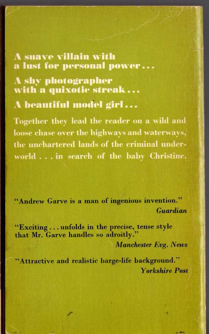 Andrew Garve  THE NARROW SEARCH magnified rear book cover image