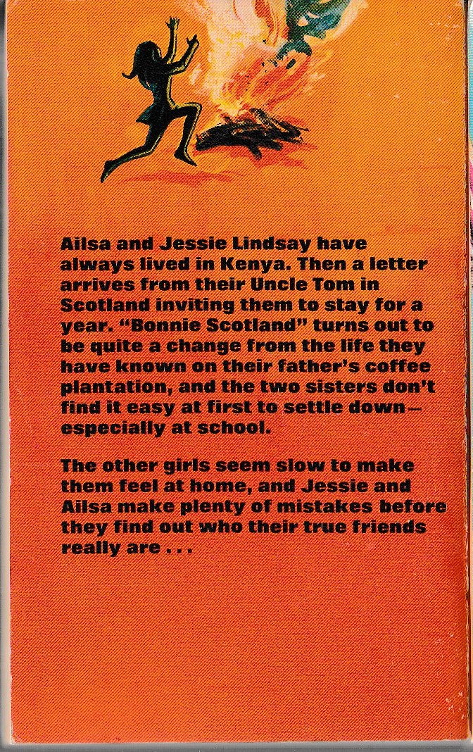 Angela Brazil  THE SCHOOL ON THE LOCH magnified rear book cover image