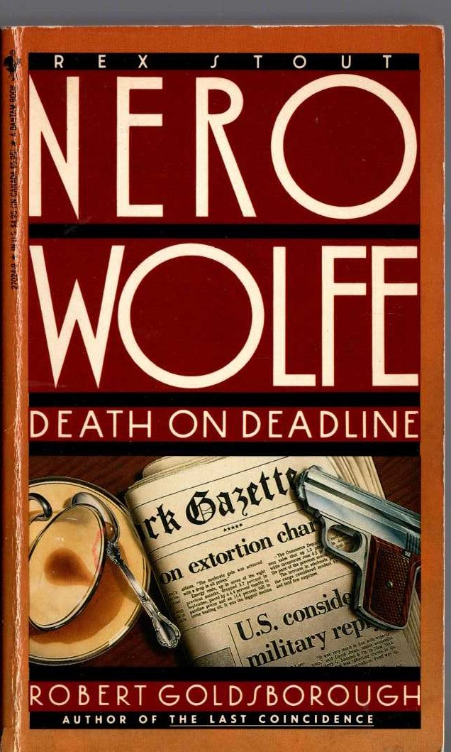 (Robert Goldsborough) DEATH ON DEADLINE (Nero Wolfe) front book cover image