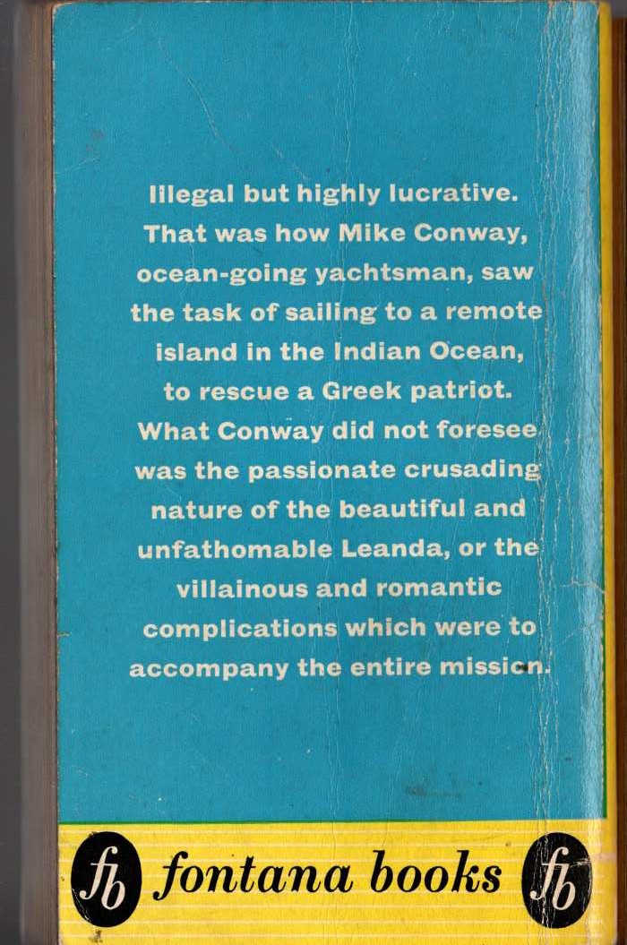 Andrew Garve  A HERO FOR LEANDA magnified rear book cover image