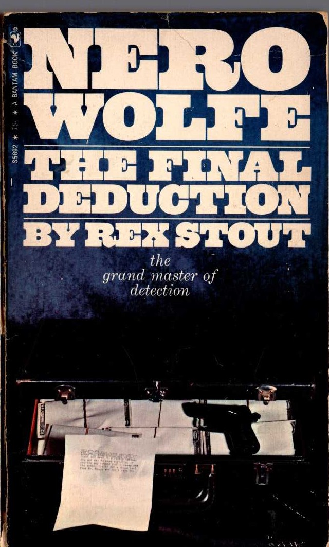 Rex Stout  THE FINAL DEDUCTION front book cover image