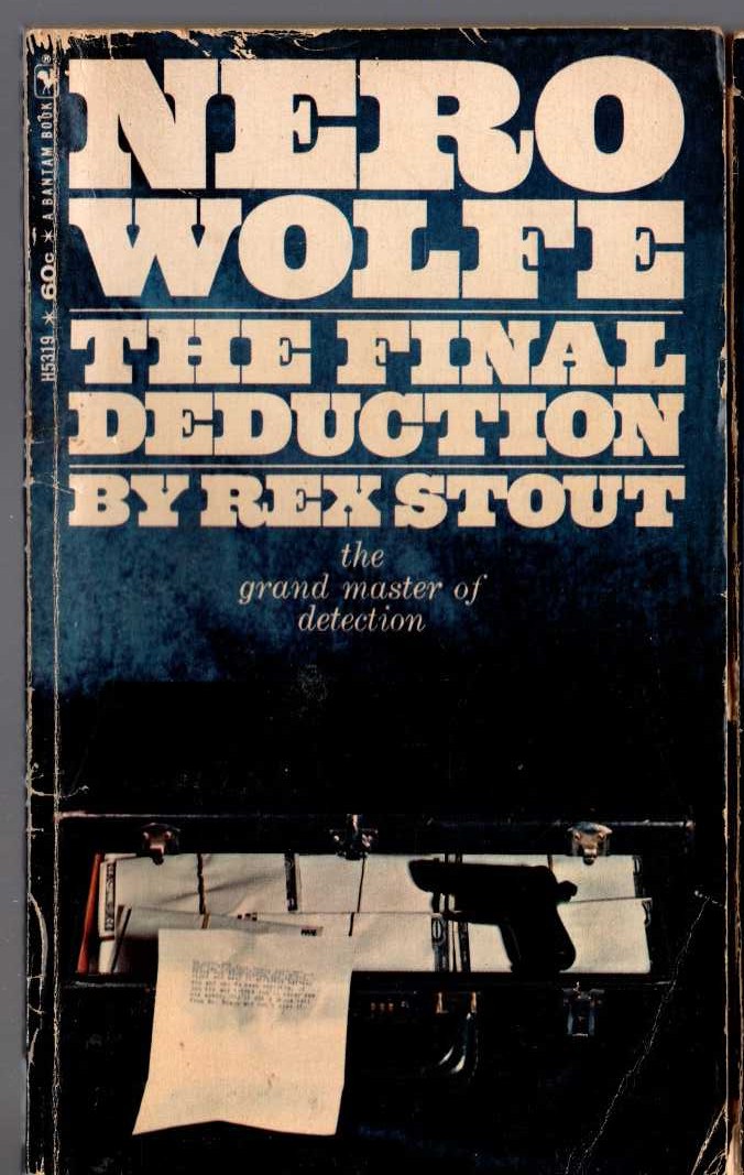 Rex Stout  THE FINAL DEDUCTION front book cover image
