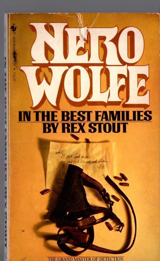 Rex Stout  IN THE BEST FAMILIES front book cover image
