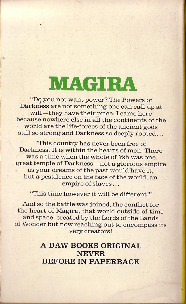 Hugh Walker  MESSENGERS OF DARKNESS. Magira 3 magnified rear book cover image