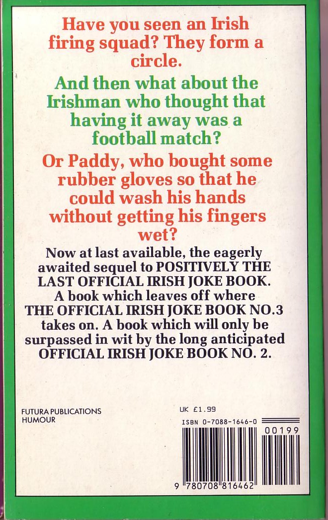 Peter Cagney (Edits) OFFICIAL IRISH JOKE BOOK (4) magnified rear book cover image