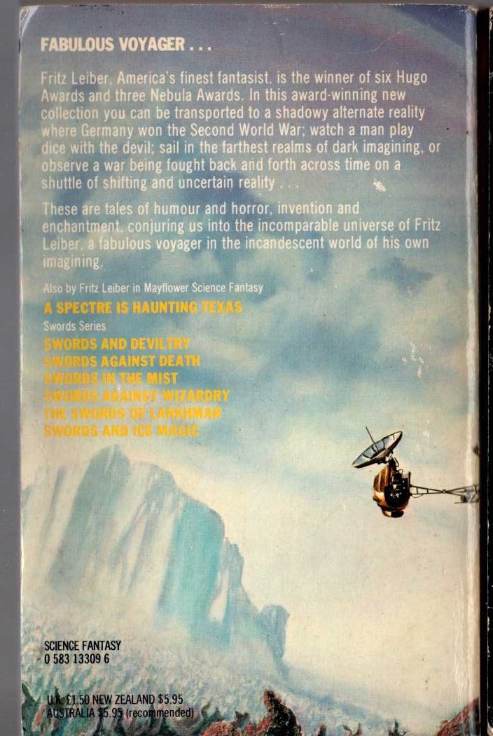 Fritz Leiber  SHIP OF SHADOWS magnified rear book cover image