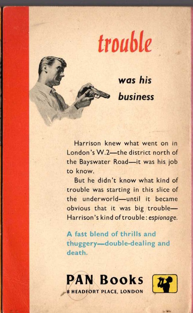 Kevin Fitzgerald  TROUBLE IN WEST TWO magnified rear book cover image