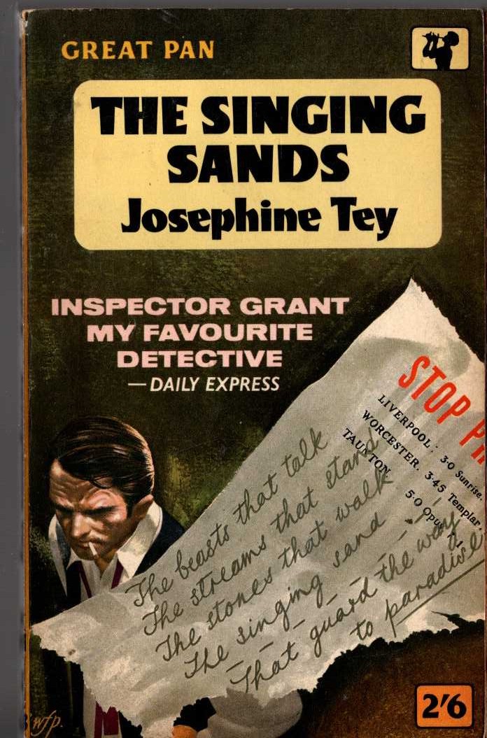 Josephine Tey  THE SINGING SANDS front book cover image