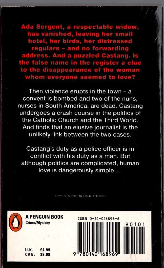 Nicolas Freeling  NOT AS FAR AS VELMA magnified rear book cover image