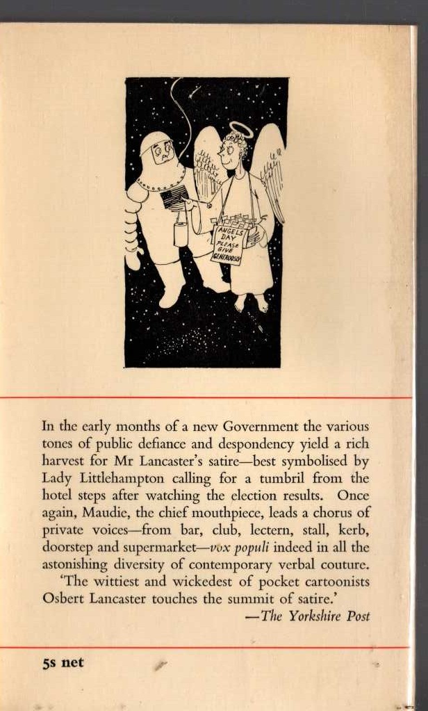 Osbert Lancaster  A FEW QUICK ONES magnified rear book cover image