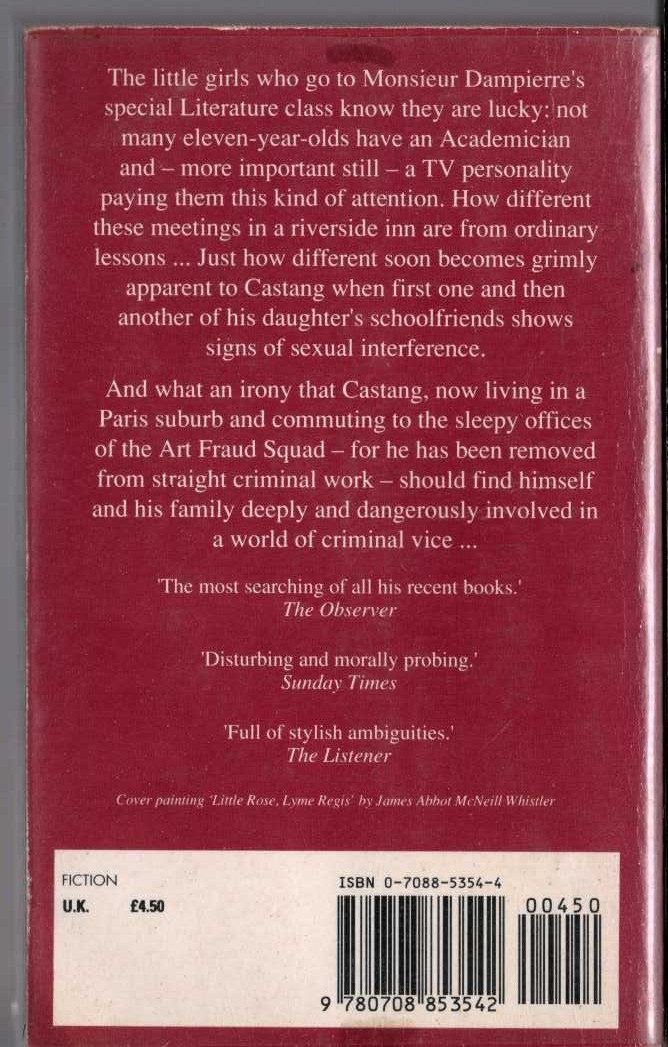 Nicolas Freeling  THOSE IN PERIL magnified rear book cover image