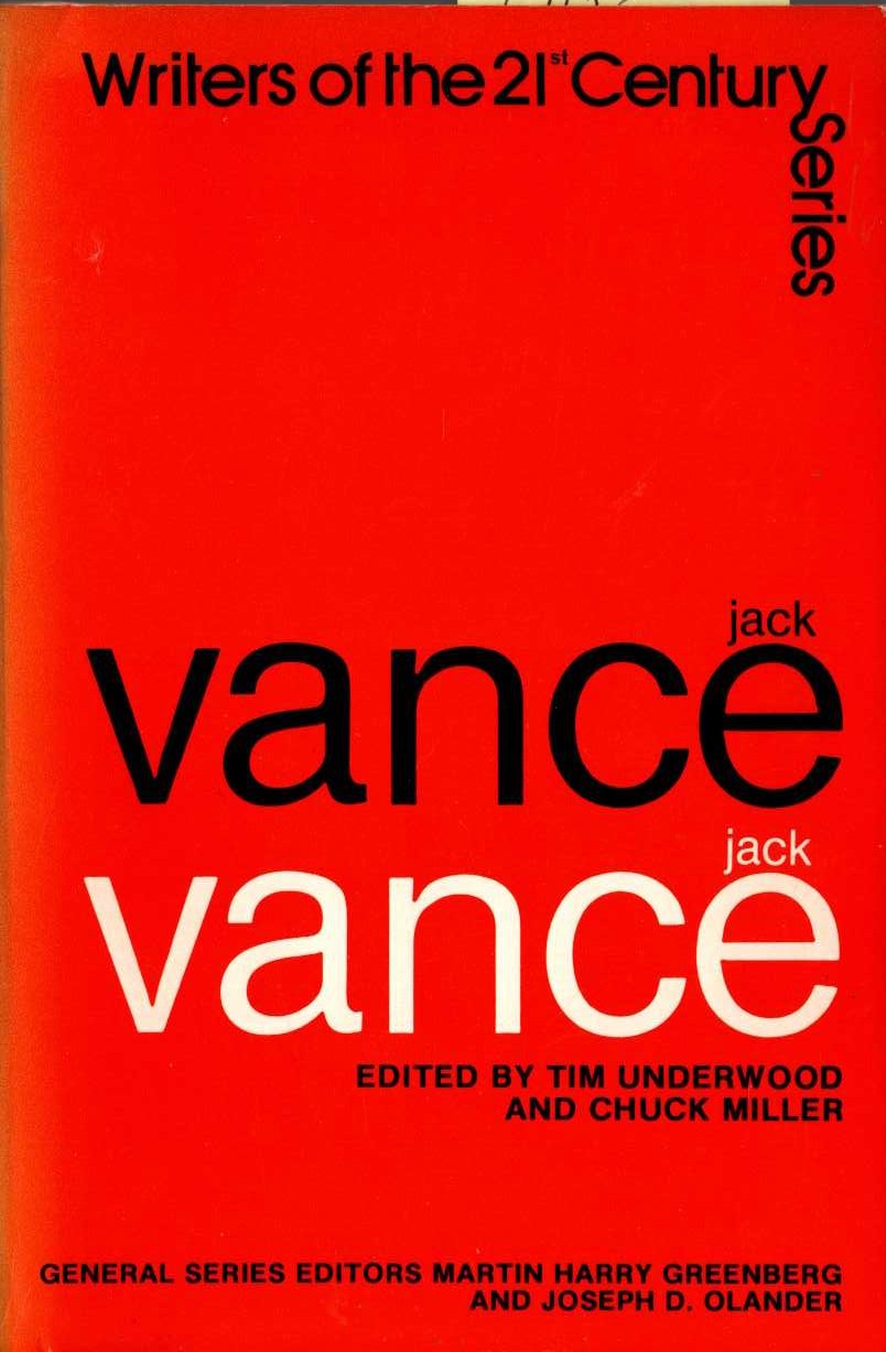 (Tim Underwood & Chuck Miller edit) JACK VANCE front book cover image