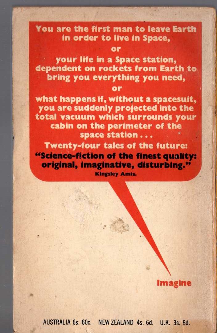 Arthur C. Clarke  TWENTY-FOUR SCIENCE FICTION STORIES magnified rear book cover image