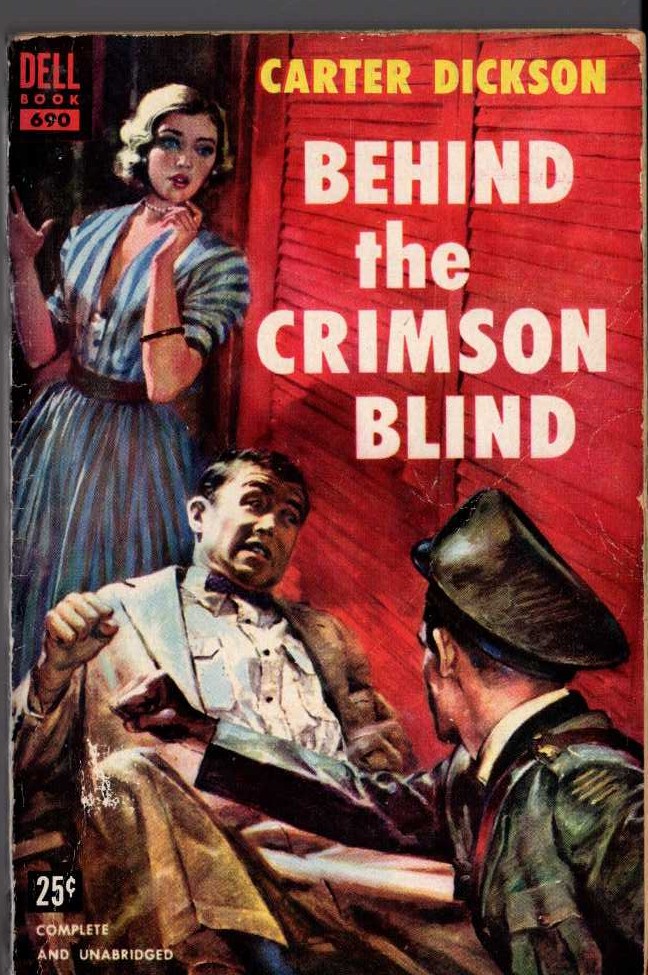 Carter Dickson  BEHIND THE CRIMSON BLIND front book cover image