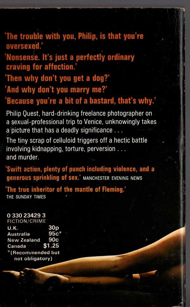 Peter Townend  OUT OF FOCUS magnified rear book cover image