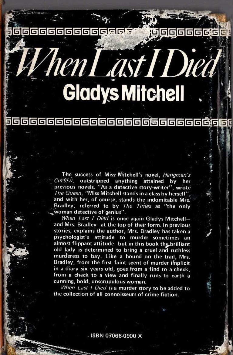 WHEN LAST I DIED magnified rear book cover image