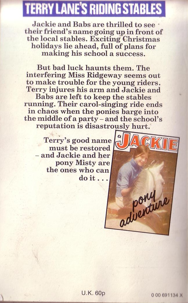 Judith M. Berrisford  TEN PONIES AND JACKIE magnified rear book cover image