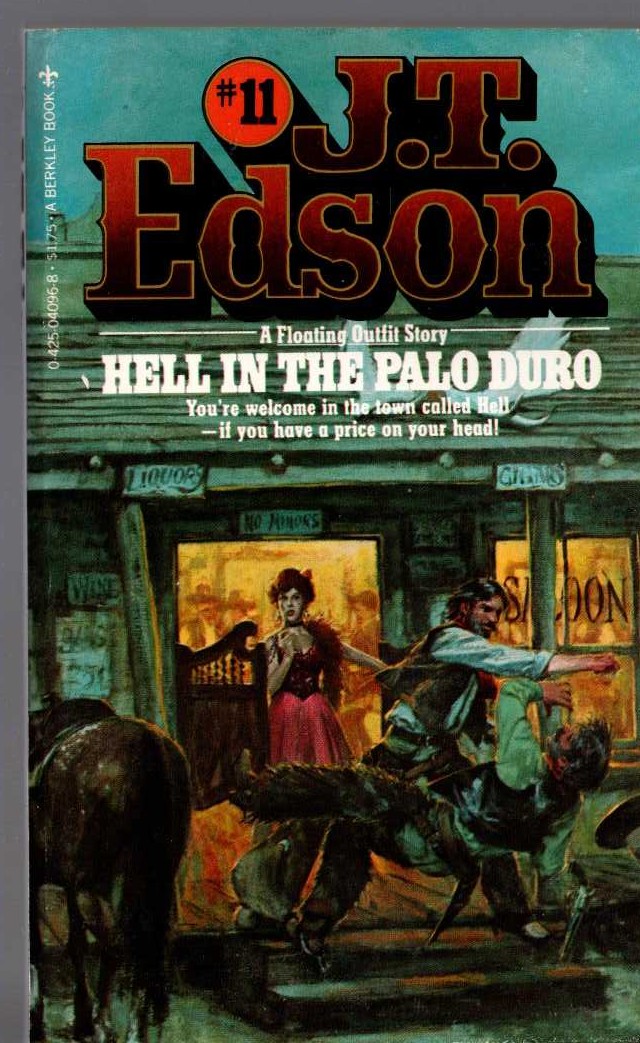 J.T. Edson  HELL IN THE PALO DURO front book cover image