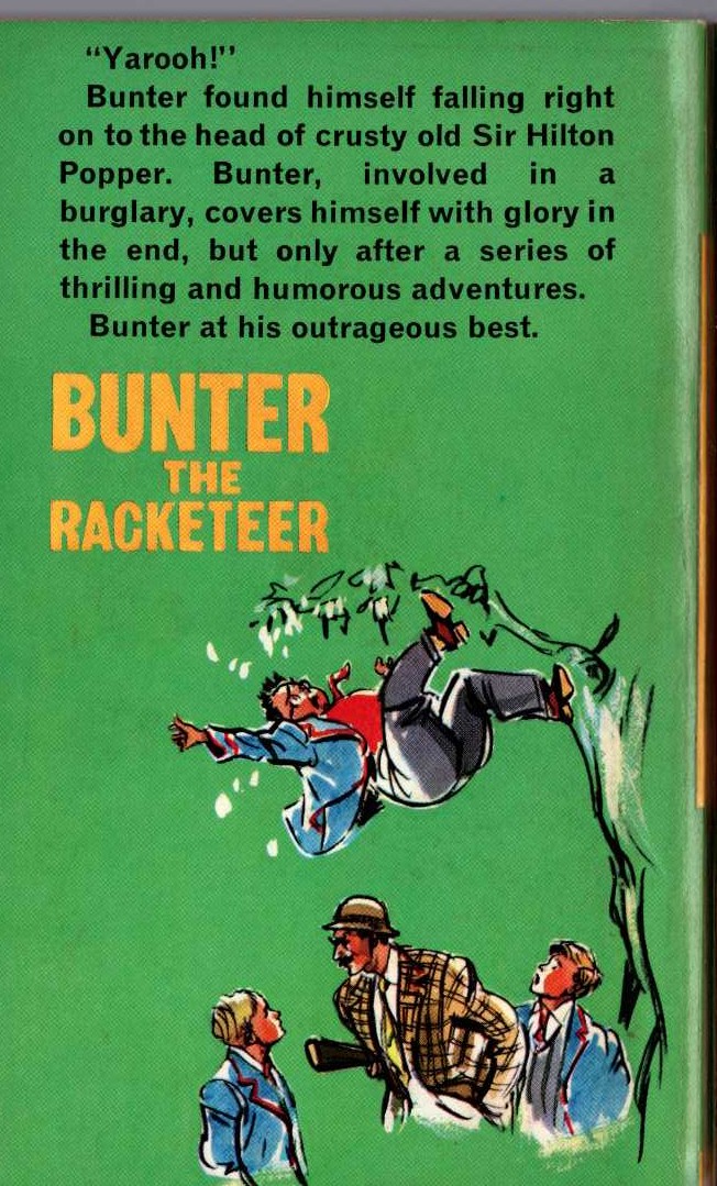 Frank Richards  BUNTER THE RACKETEER magnified rear book cover image