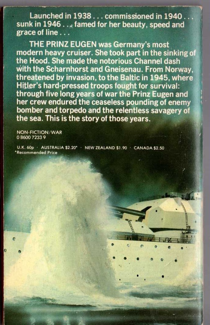 Fritz-Otto Busch  PRINZ EUGEN magnified rear book cover image