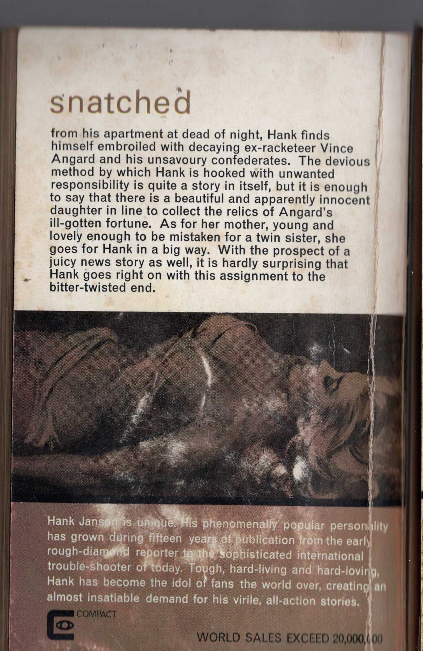 Hank Janson  ONE-WAY SPLIT magnified rear book cover image