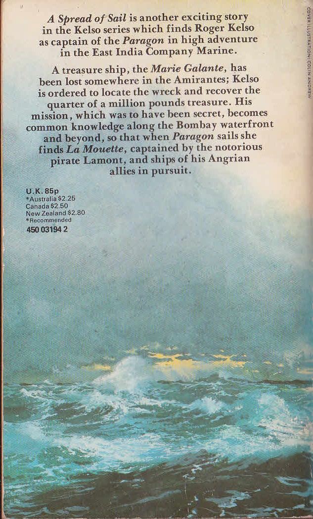 James Dillon White  KELSO #5: A SPREAD OF SAIL magnified rear book cover image
