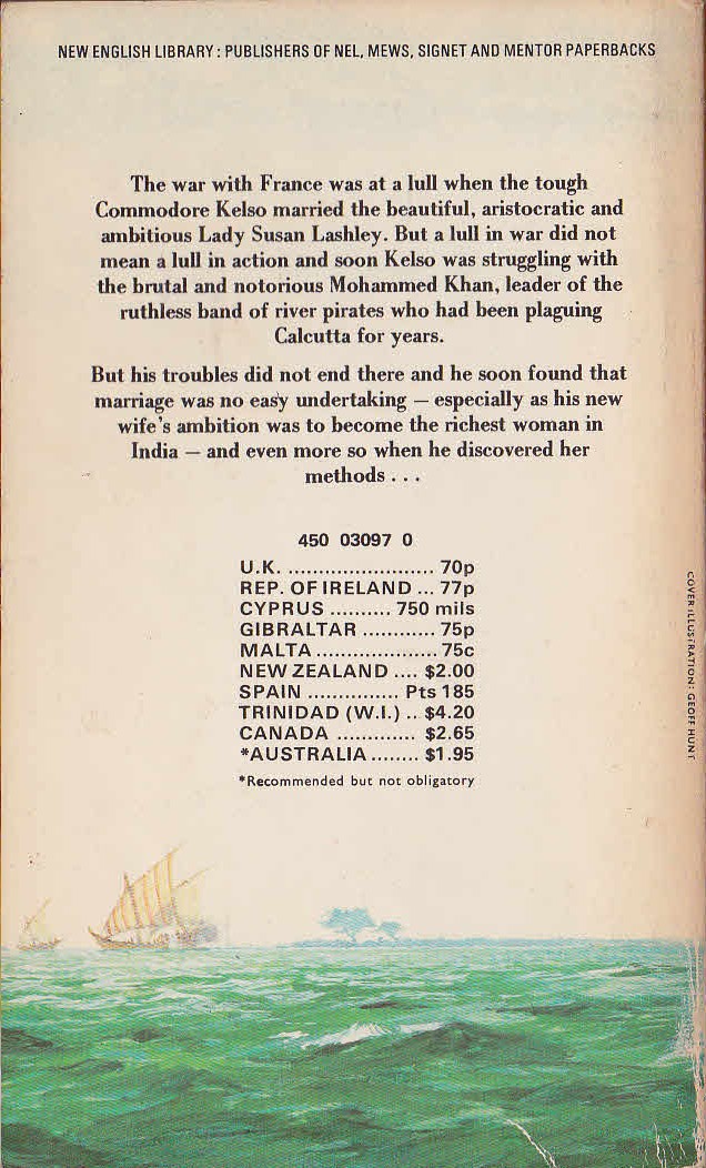 James Dillon White  KELSO #4: A WIND IN THE RIGGING magnified rear book cover image