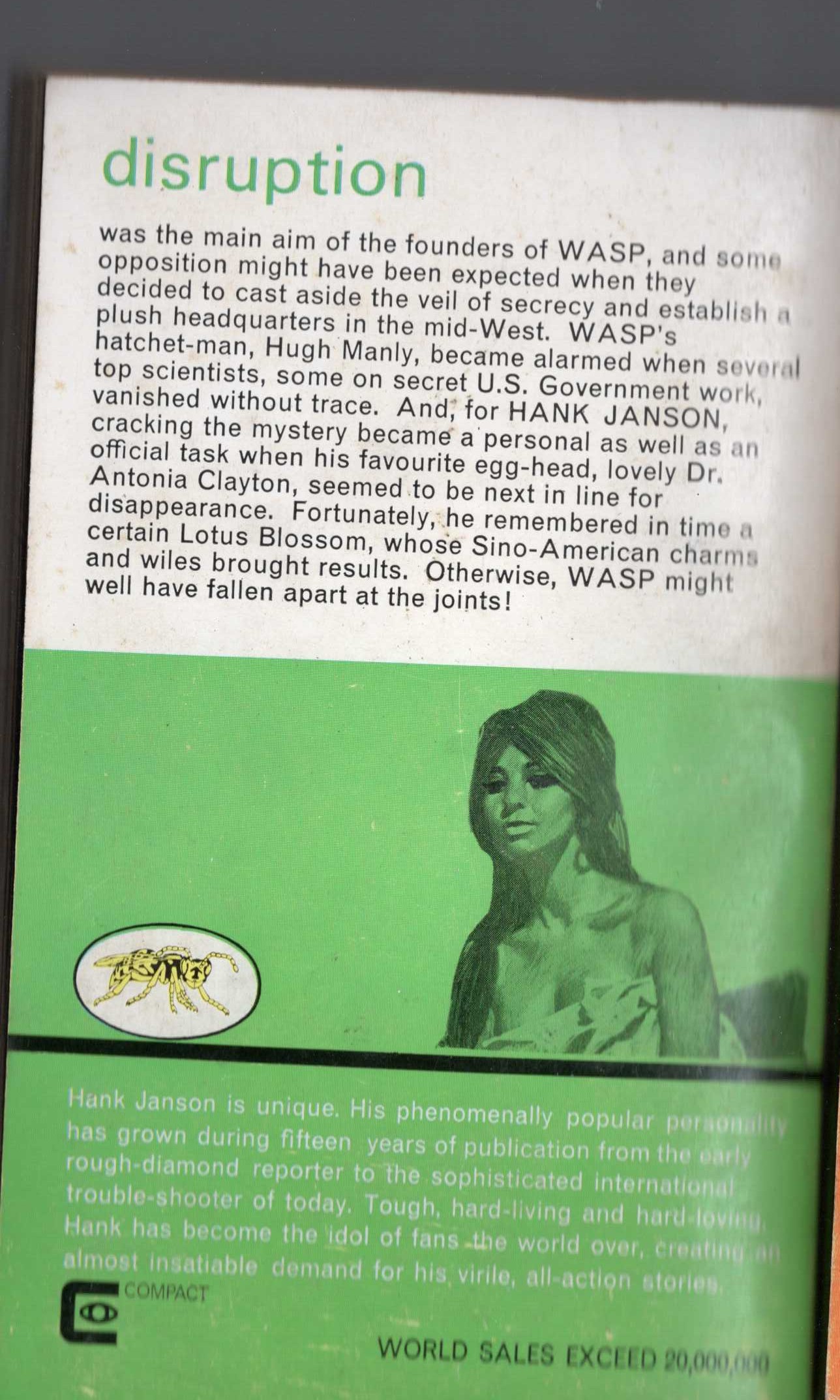 Hank Janson  KRUSH magnified rear book cover image