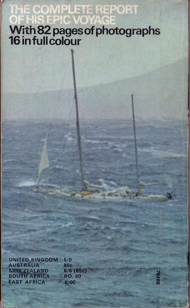 Sir Francis Chichester  VOYAGE OF THE CENTURY magnified rear book cover image