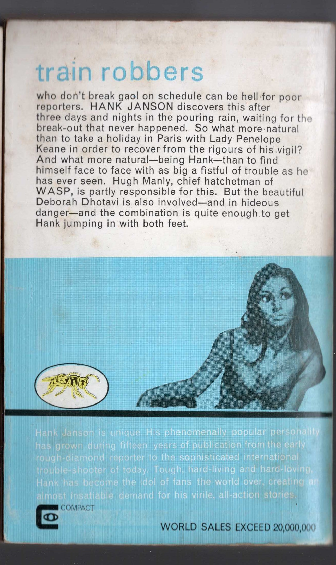 Hank Janson  RIVIERA SHOWDOWN magnified rear book cover image