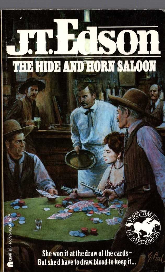 J.T. Edson  THE HIDE AND HORN SALOON front book cover image