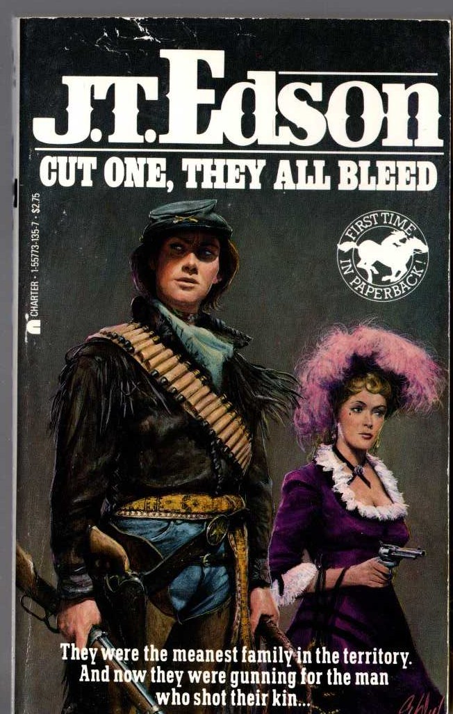 J.T. Edson  CUT ONE, THEY ALL BLEED front book cover image