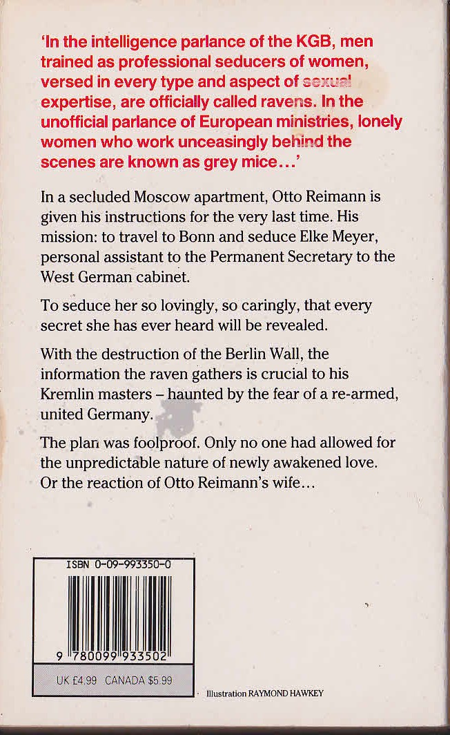 Brian Freemantle  LITTLE GREY MICE magnified rear book cover image