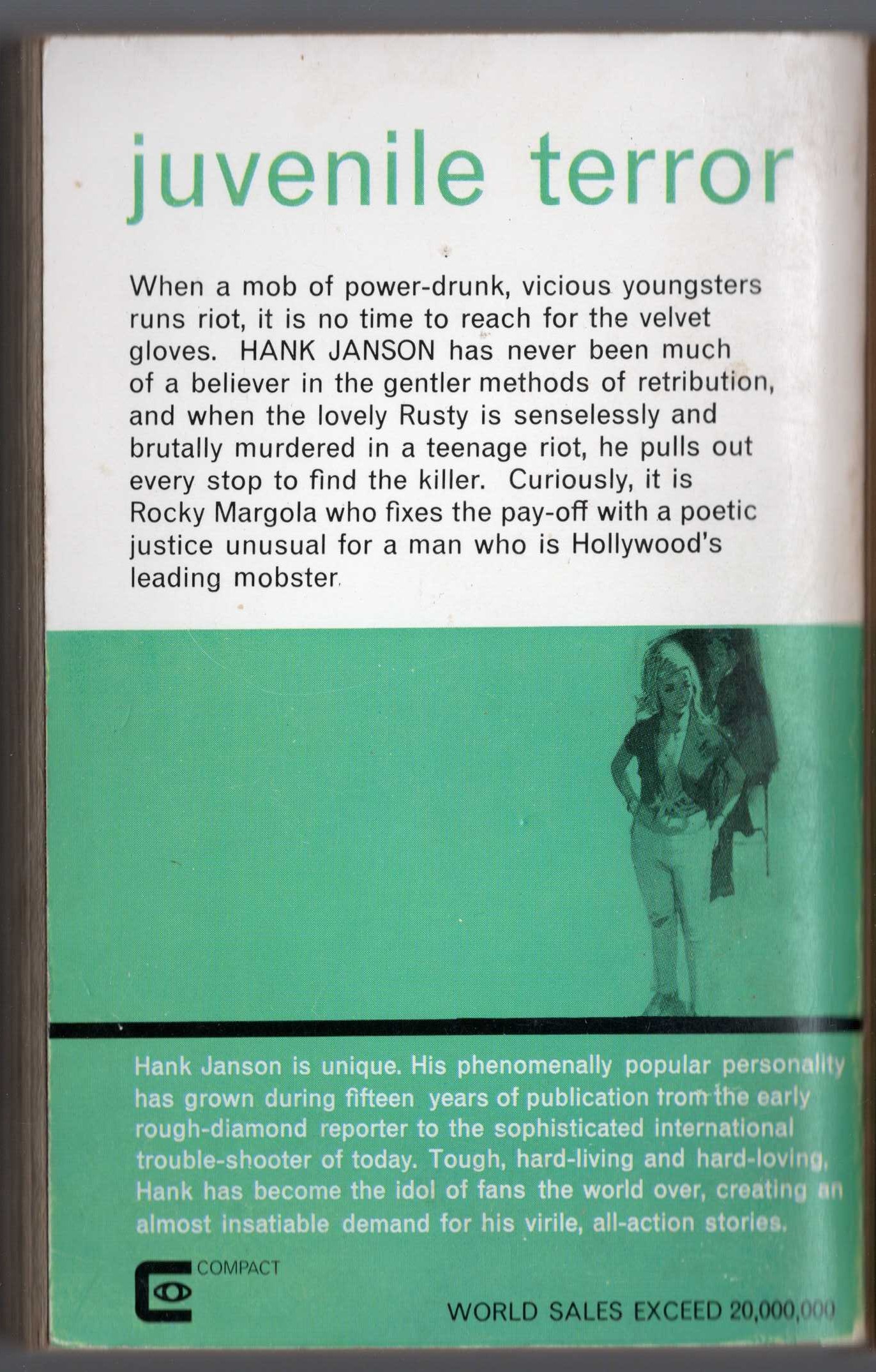 Hank Janson  MISSILE MOB magnified rear book cover image