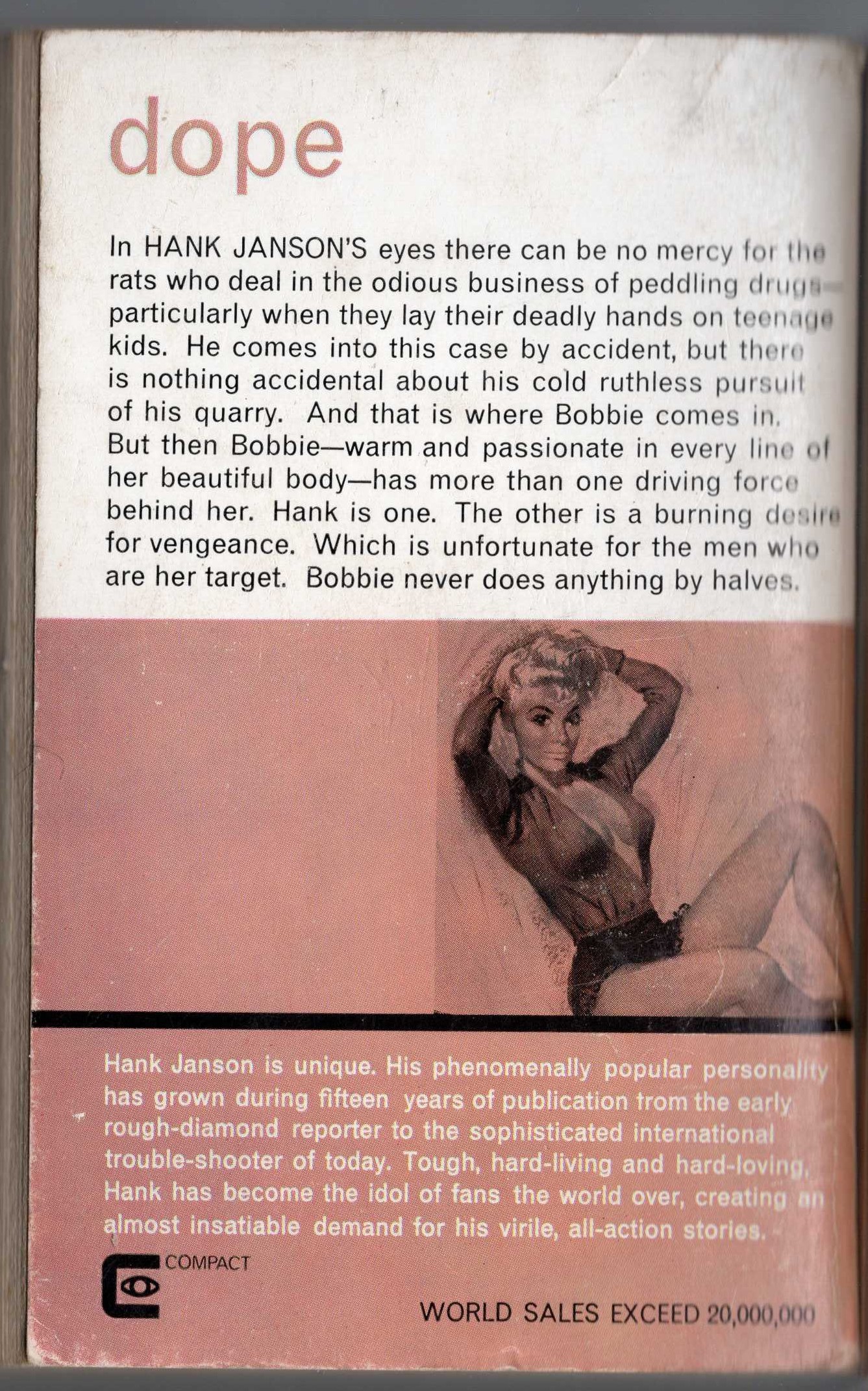 Hank Janson  JUNK MARKET magnified rear book cover image