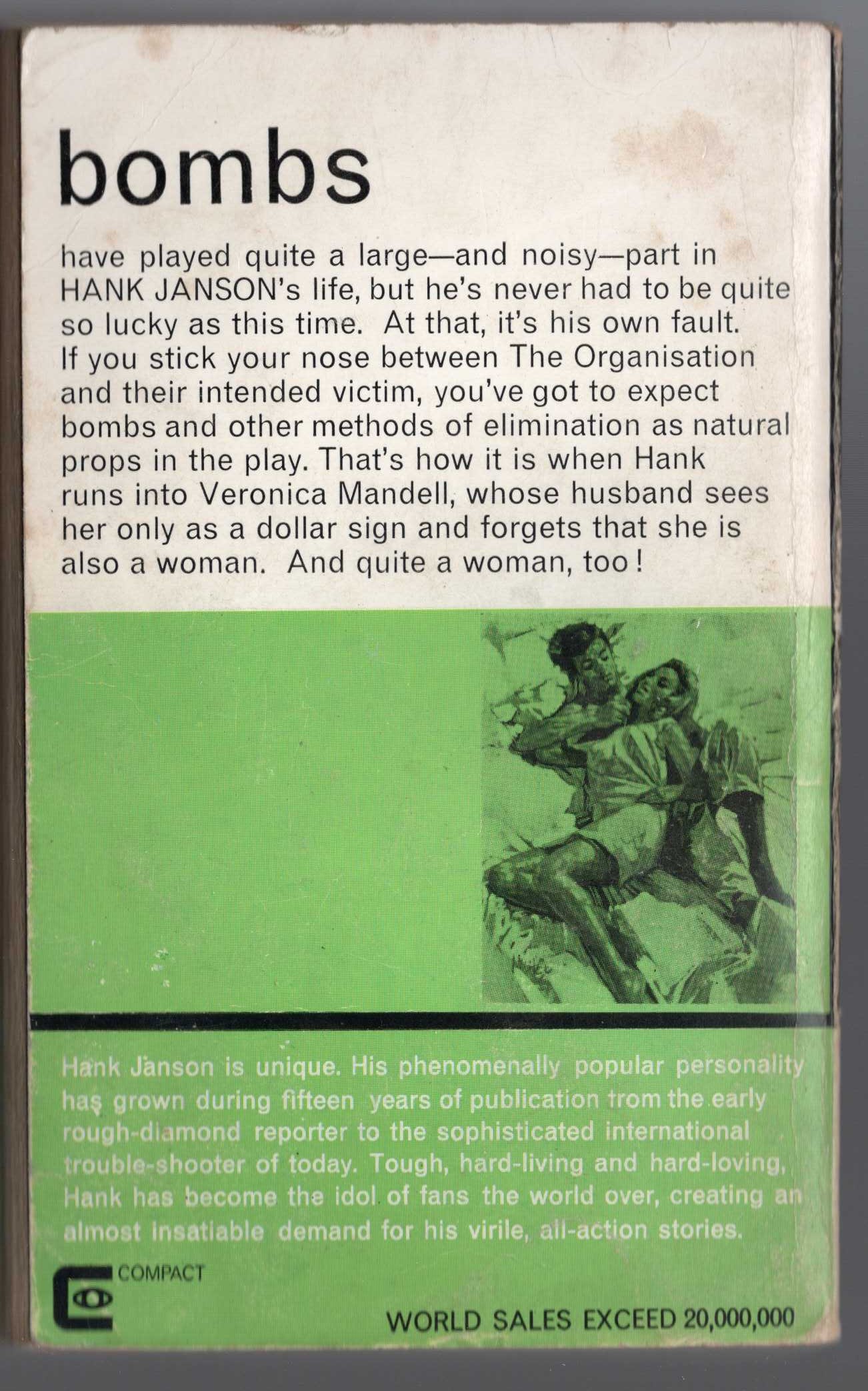 Hank Janson  CRIMEBEAT CRISIS magnified rear book cover image